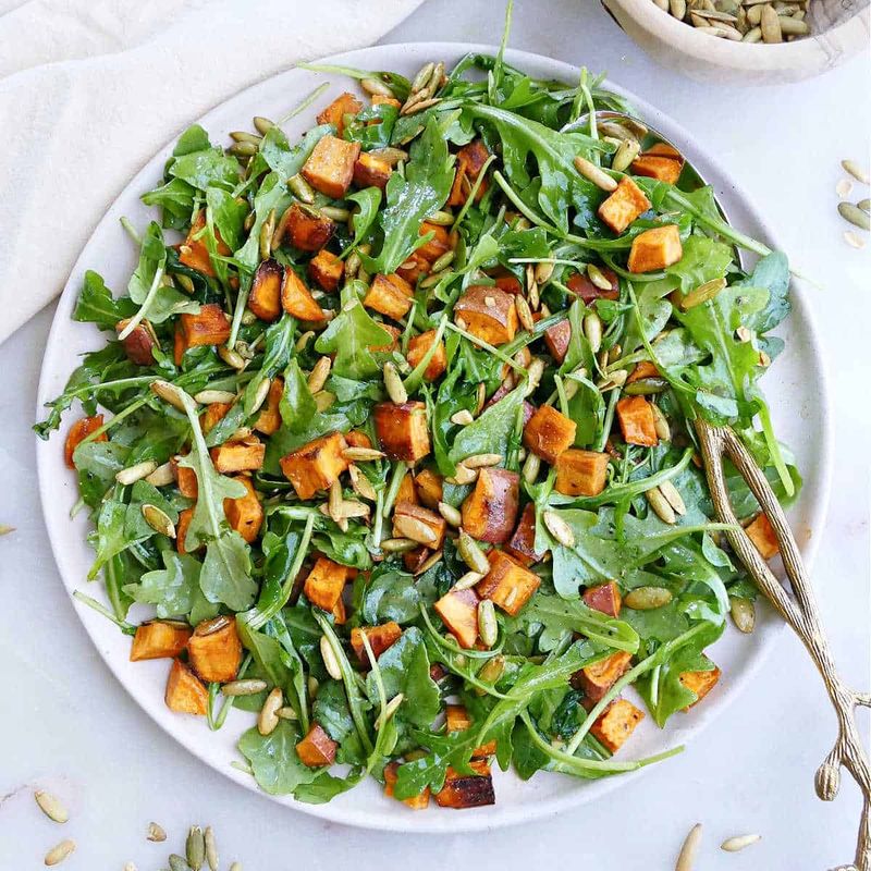 Roasted Sweet Potato + Arugula + Lime