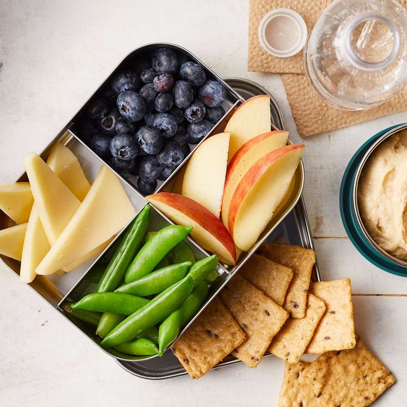 Adult Snack Box with Hummus and Veggies
