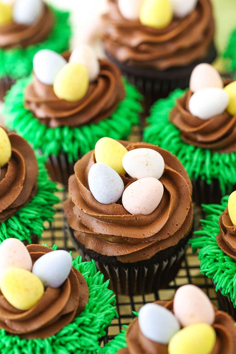 Speckled Egg Cupcakes