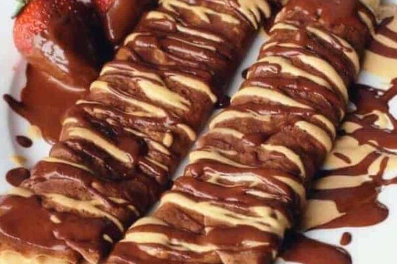 Peanut butter and chocolate drizzle