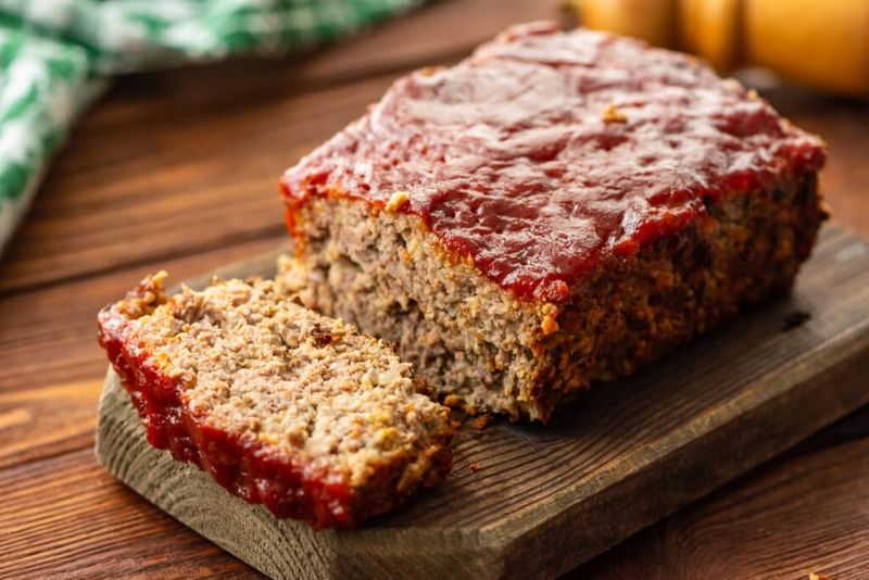 Meatloaf with ketchup glaze