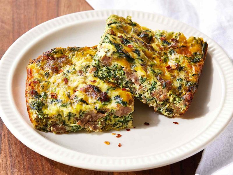 Spinach and Sausage Breakfast Casserole