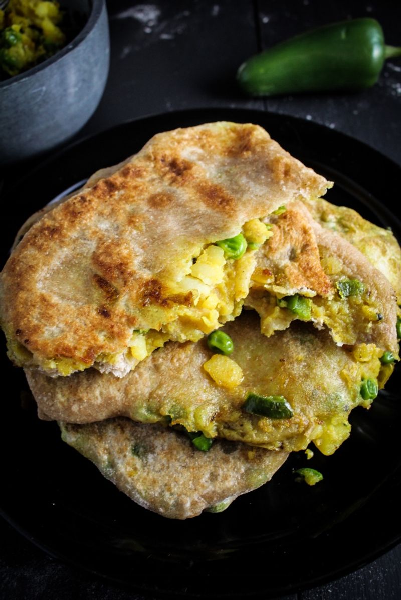 Samosa-Inspired Potato Stuffed Flatbreads