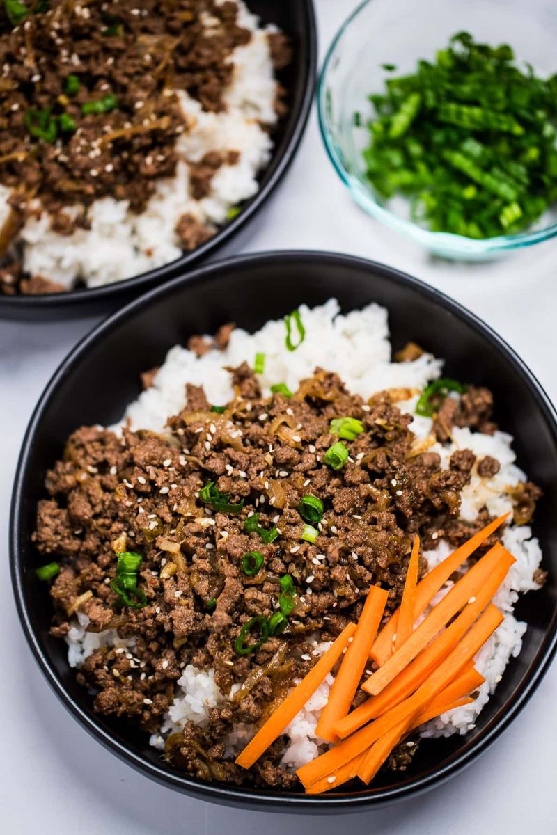 Korean-Inspired Beef and Rice Bowl