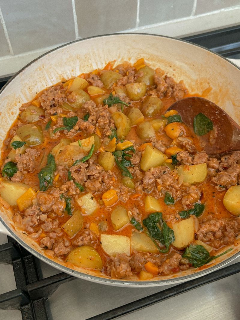Creamy Italian Sausage and Potato Skillet