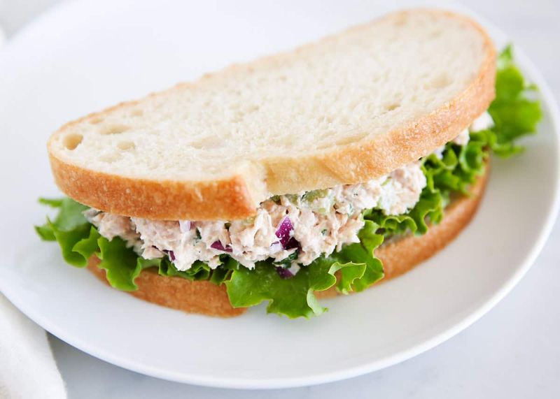 Old-Fashioned Tuna Salad on White Bread
