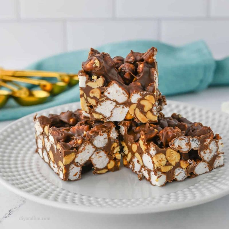 Peanut Butter Rocky Road with Frozen Marshmallows