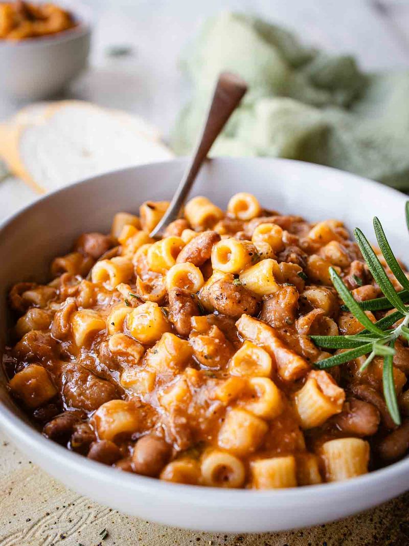 Pasta e Fagioli with Broken Pasta