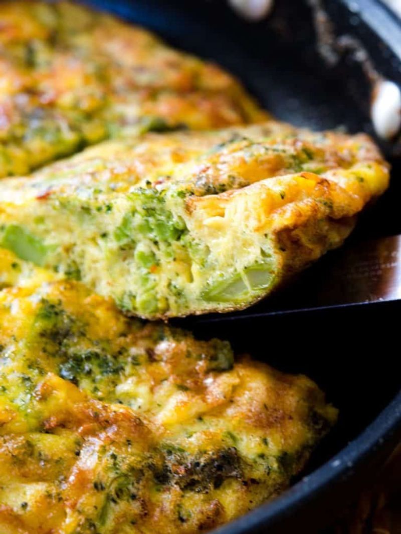 Broccoli and Sharp Cheddar Frittata