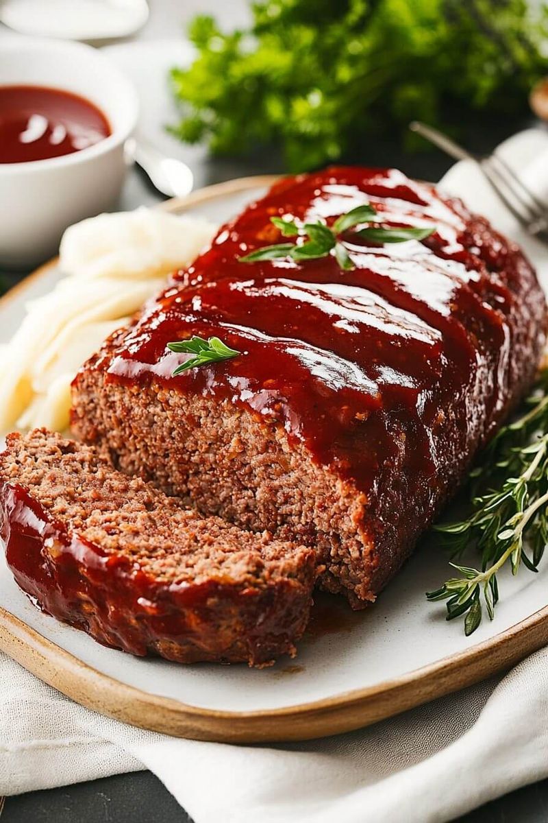 Meatloaf with Ketchup Glaze