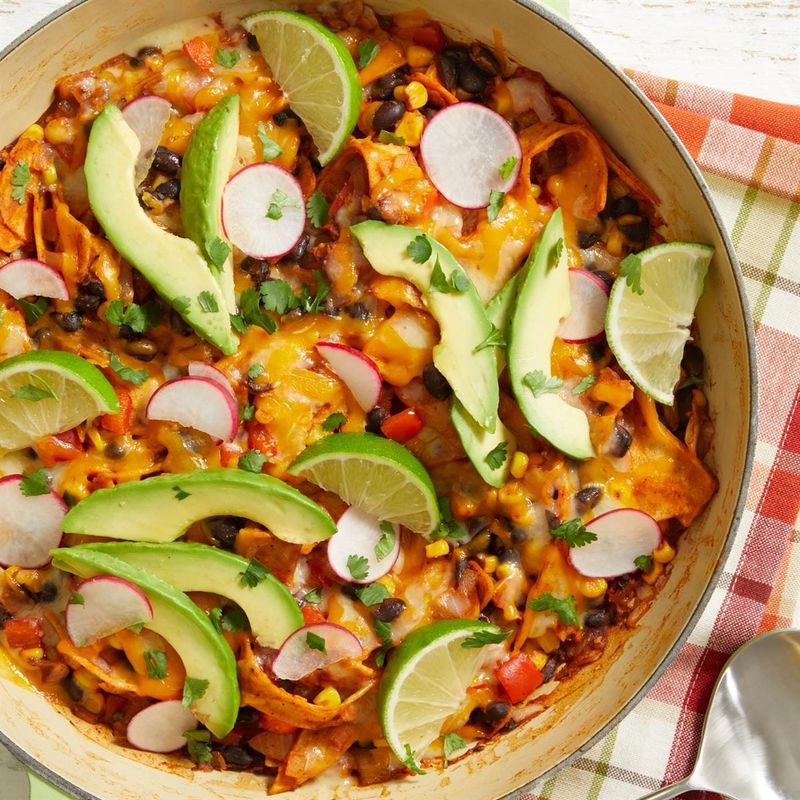 Skillet Vegetarian Enchiladas