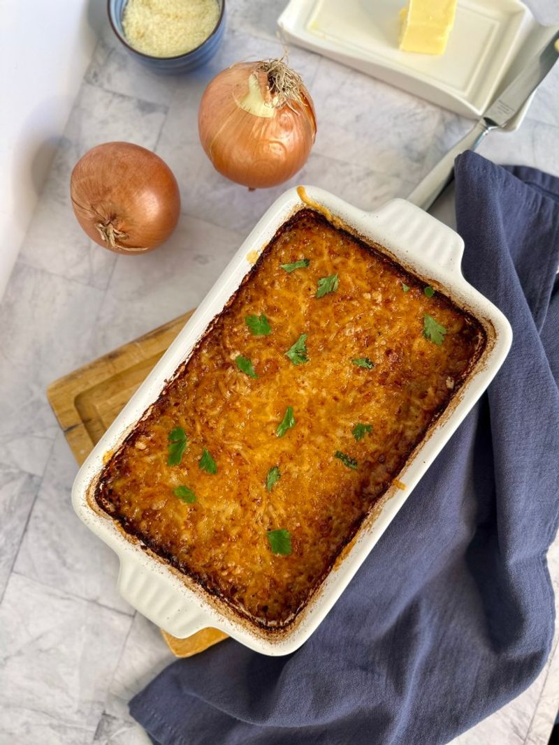 French Onion Rice Bake