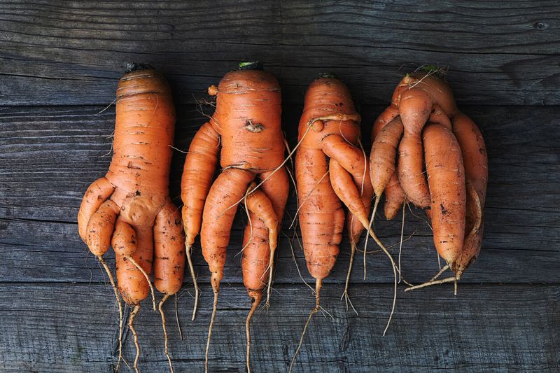 A carrot cannot grow straight through a physical barrier