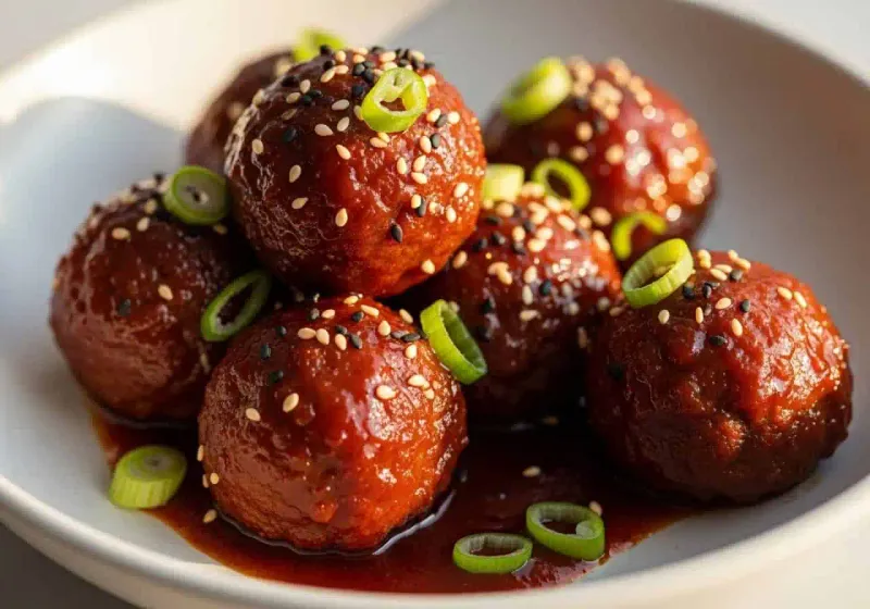 Spicy Korean-Style Gochujang Meatballs