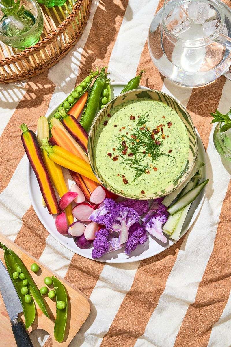 Green Goddess Dip with Crudités