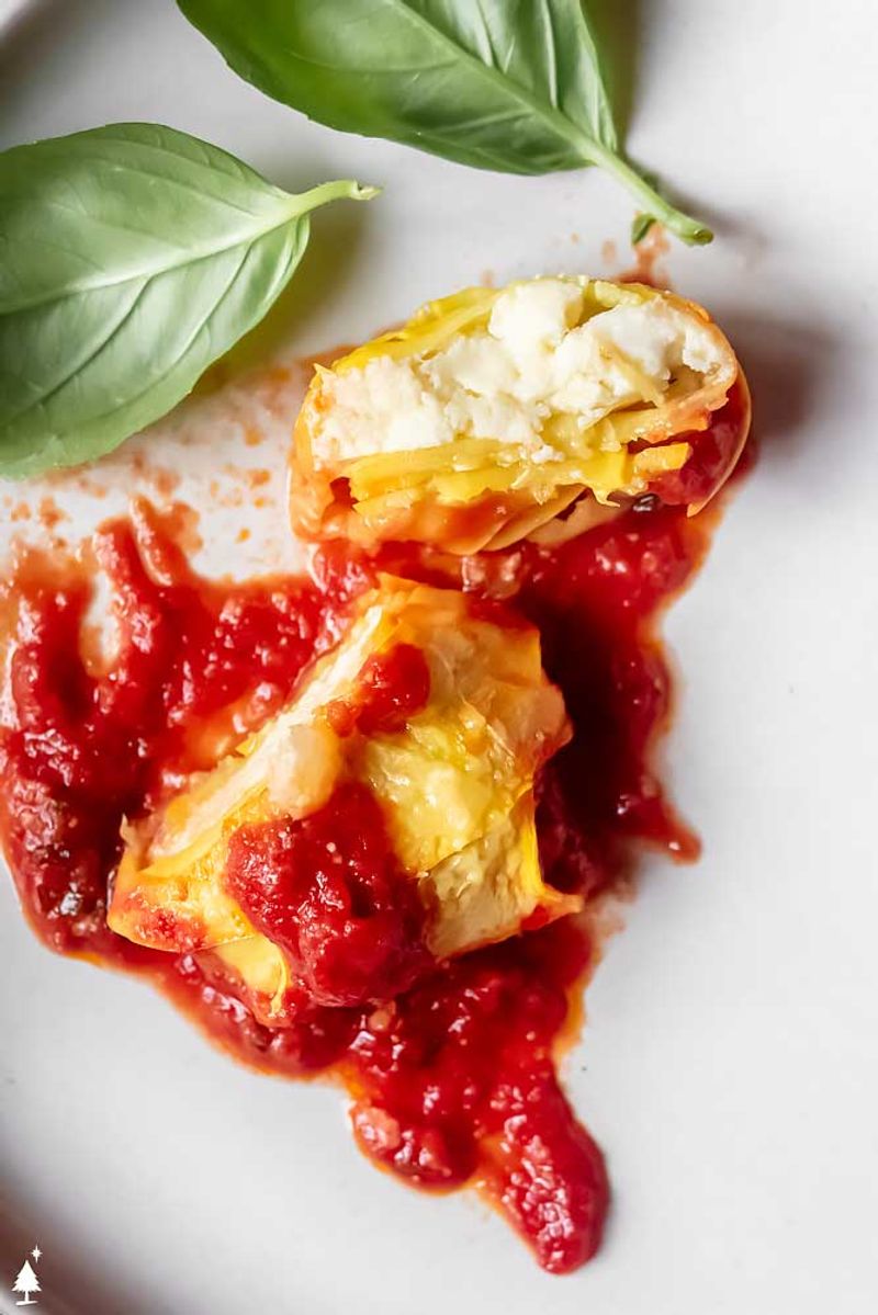 Zucchini Ravioli Using Thin Slices Instead of Pasta