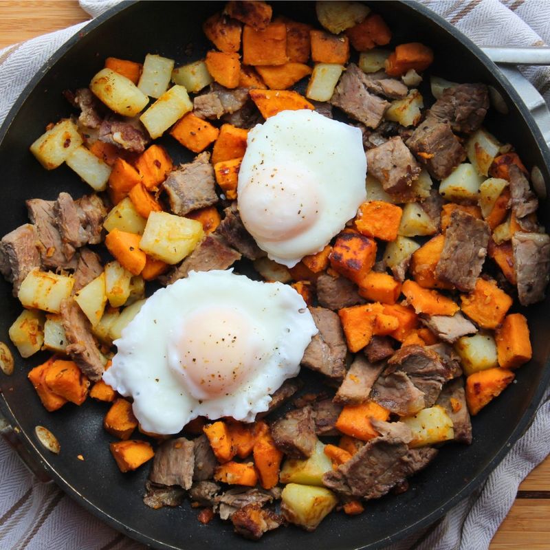 Leftover Dinner For Breakfast