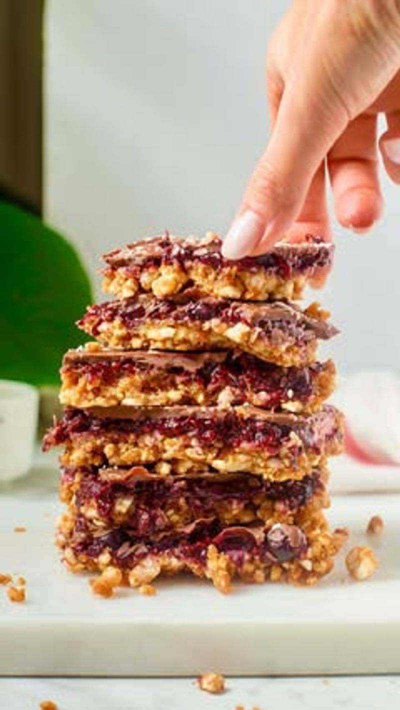 Rice cake with almond butter and strawberries