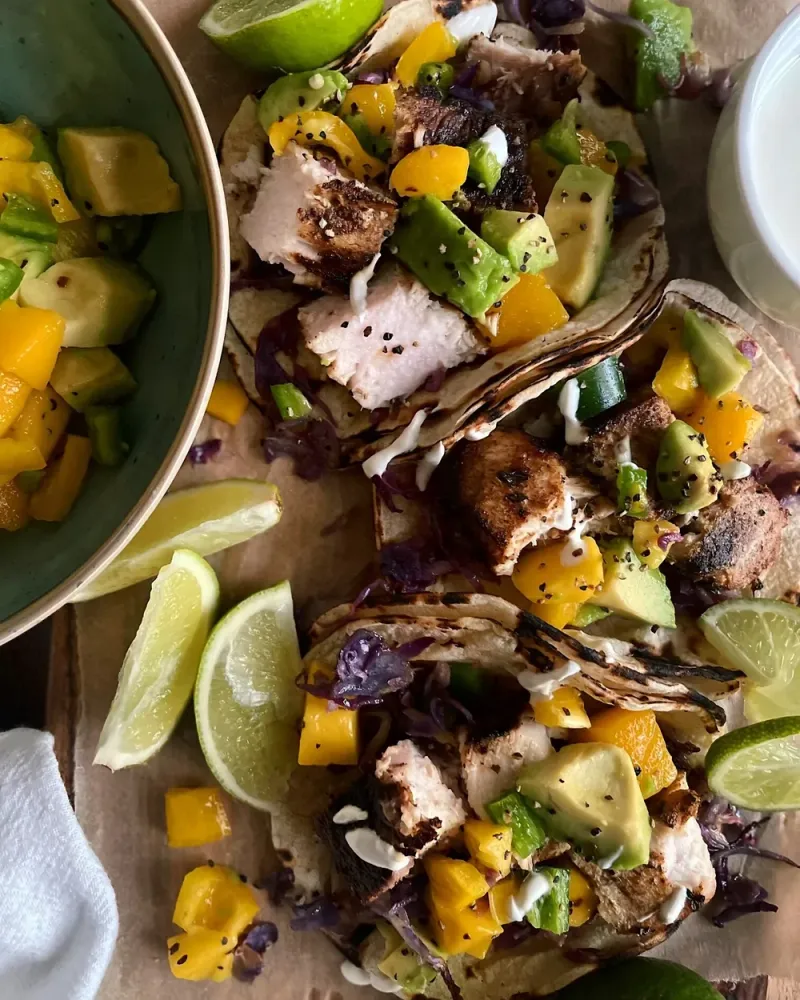 Chili-Lime Grilled Swordfish Tacos