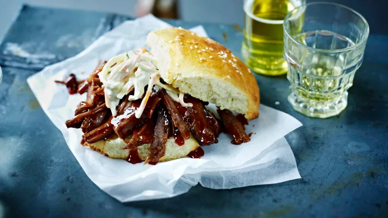 Pulled Beef Brisket in a Bun
