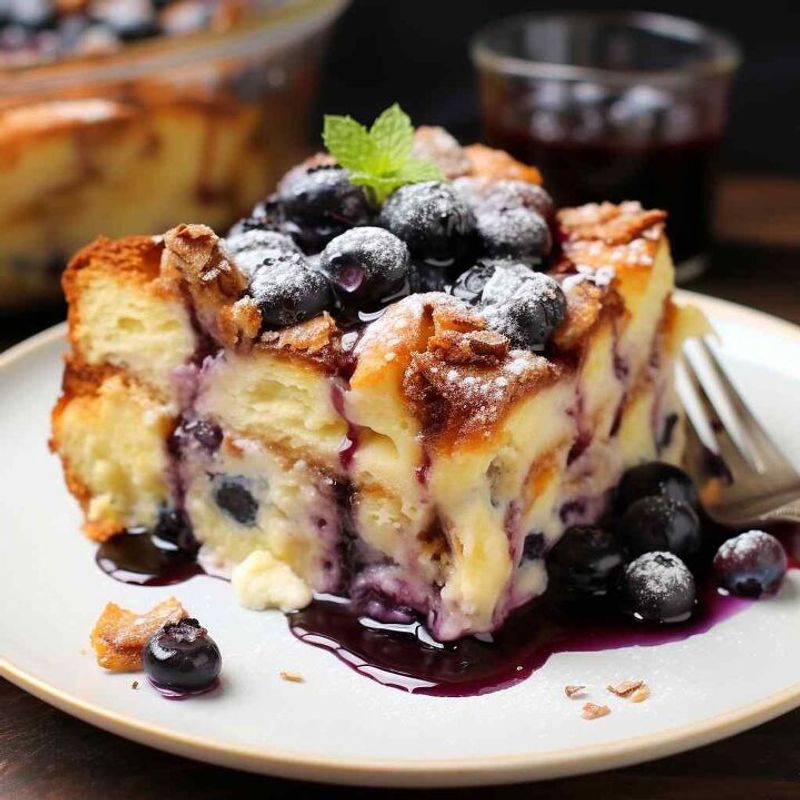 Blueberry Cream Cheese French Toast Casserole