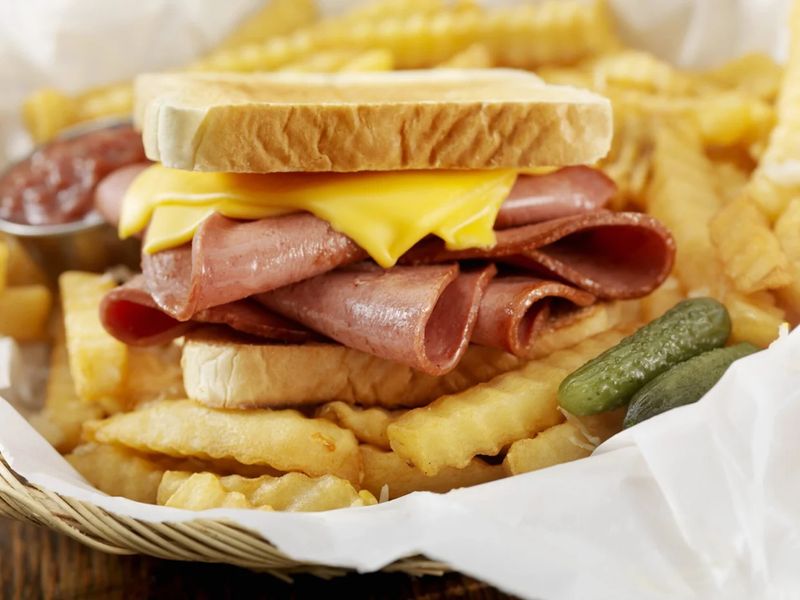 Fried Bologna Sandwiches as a Restaurant Item