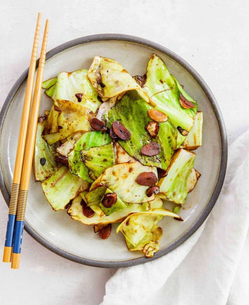 Asian-Inspired Garlic Sautéed Cabbage