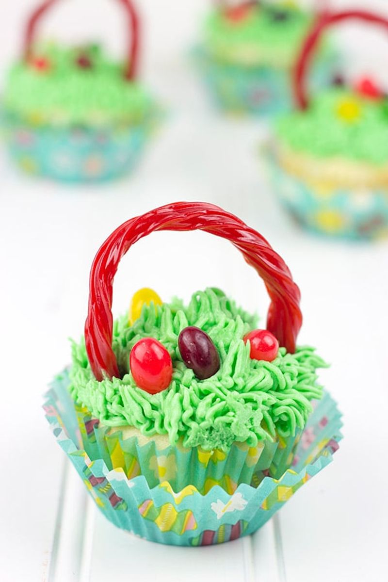 Easter Basket Cupcakes