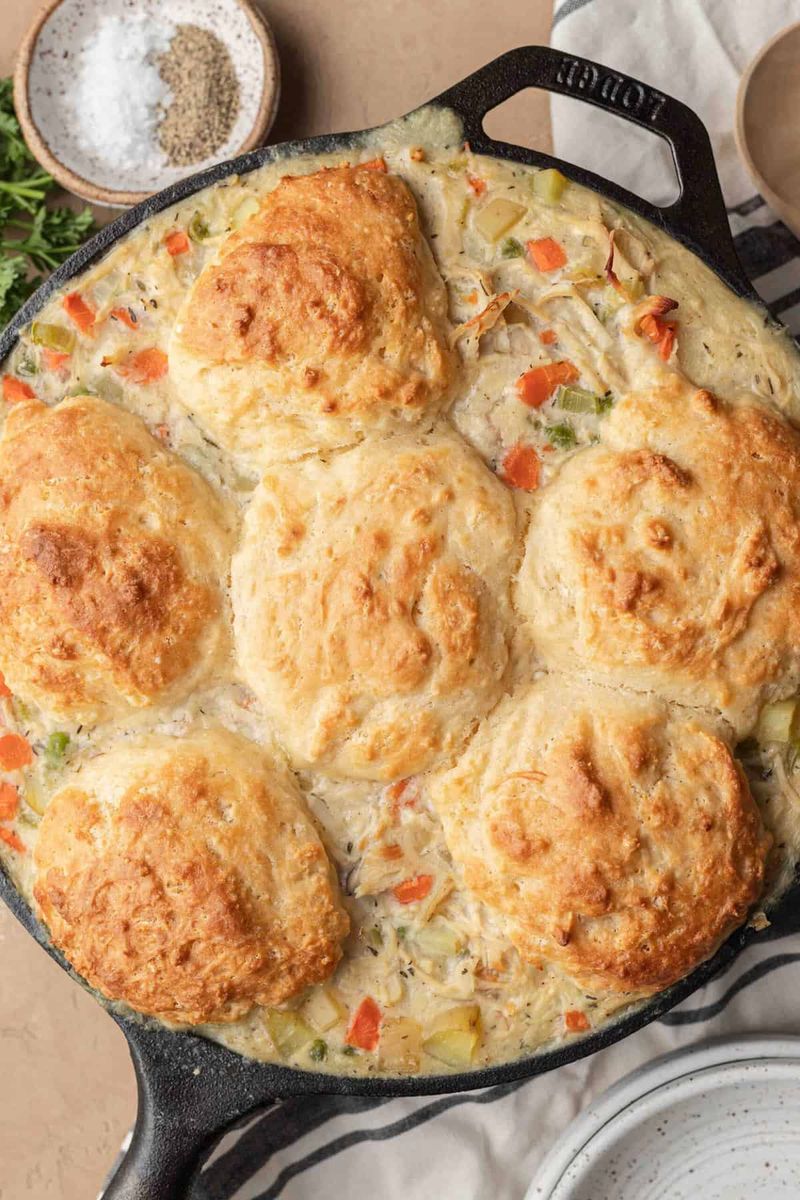 Healthy Chicken and Biscuit Pot Pie