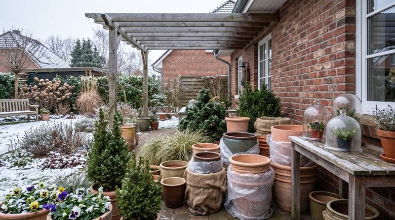 Shelter Pots From Winter Wind