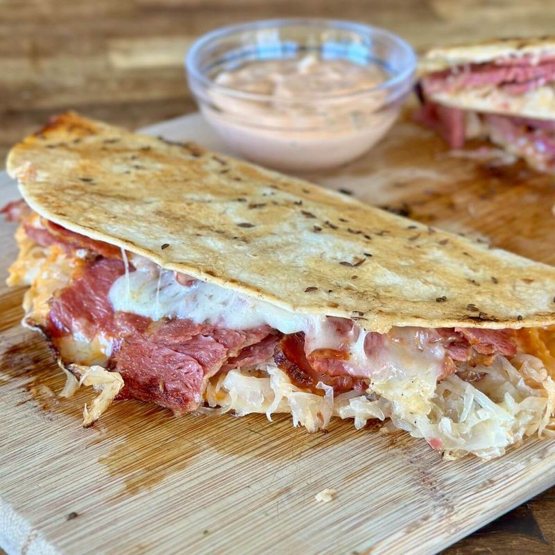 Reuben Quesadillas
