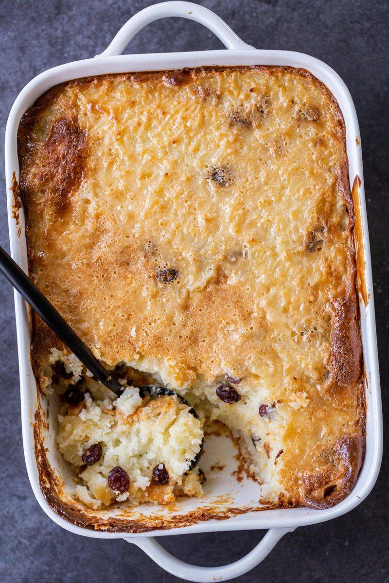 Baked rice pudding