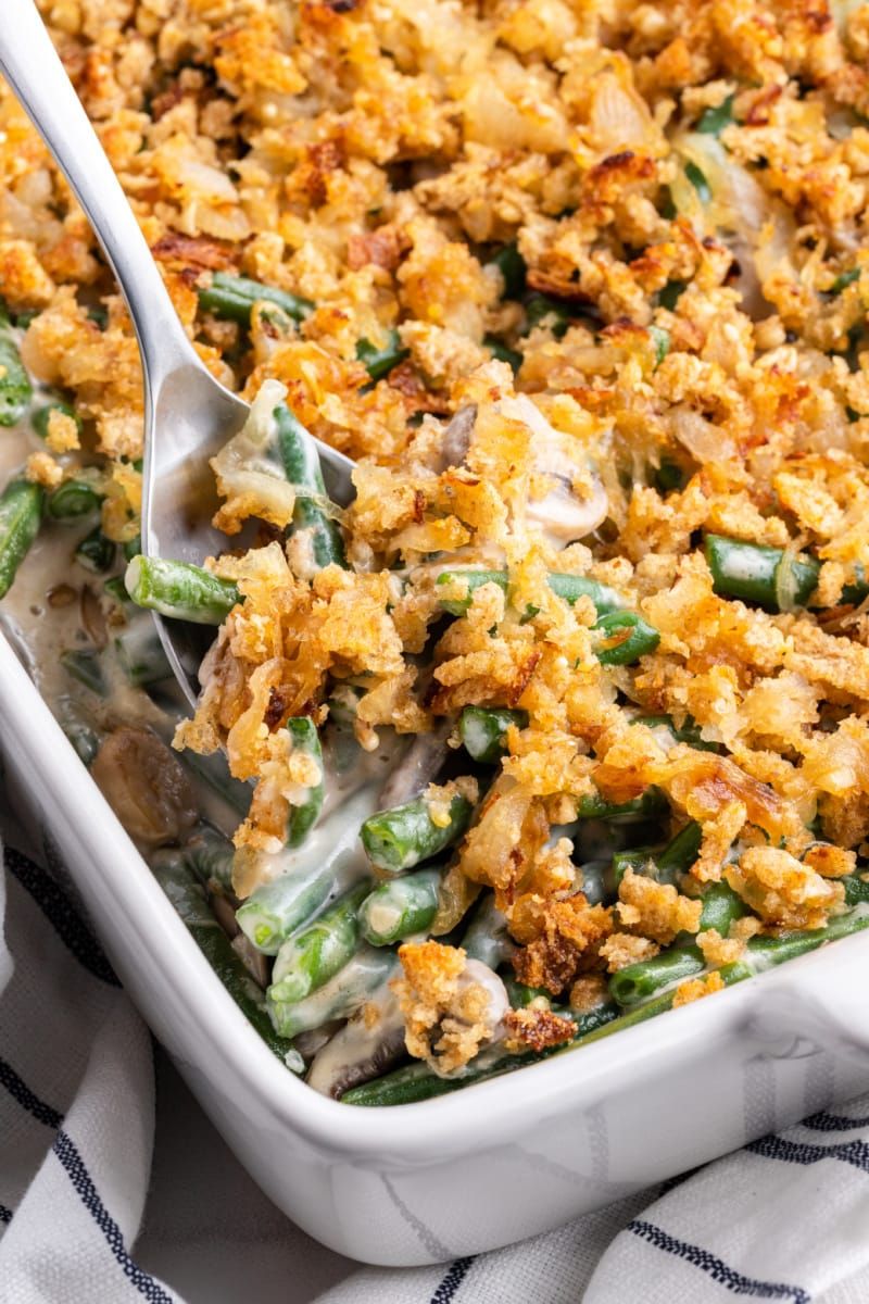 Green Bean Casserole With Breadcrumb Finish