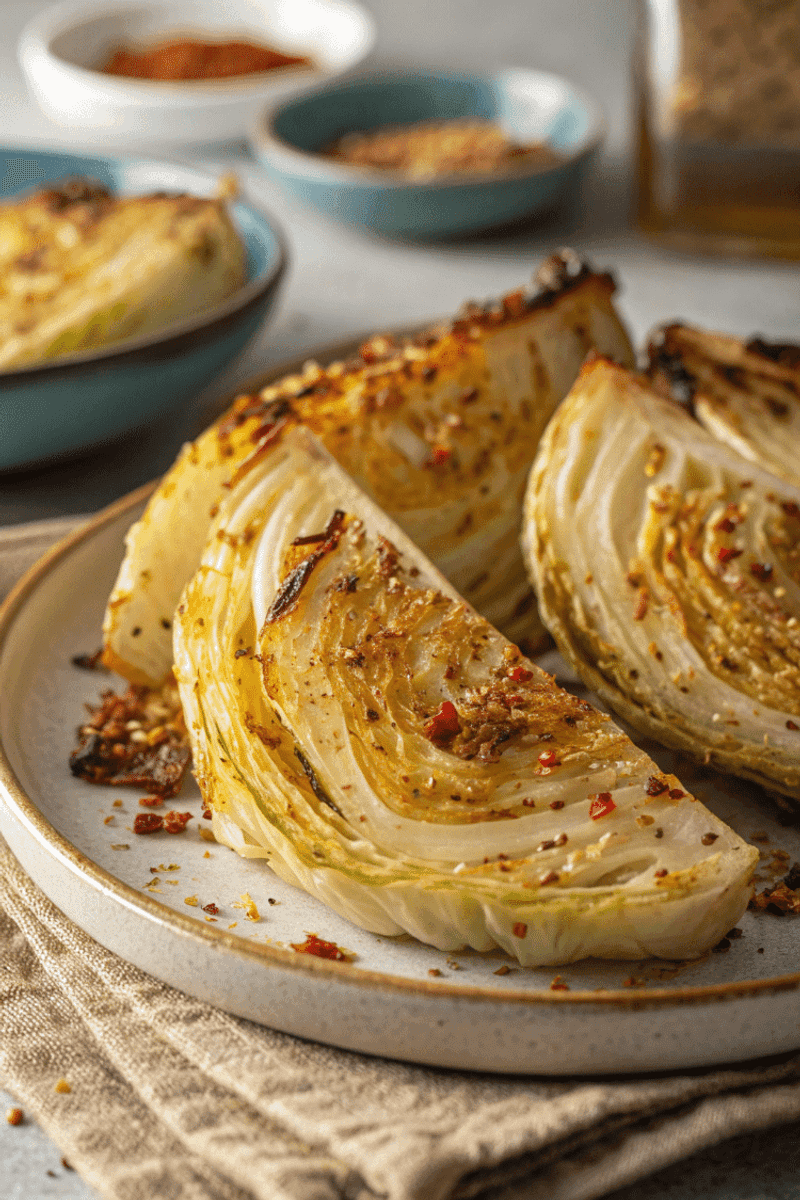Smoky Paprika and Garlic Roasted Cabbage Wedges