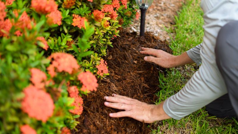 Water and mulch while plants spread