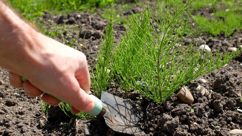 For a small patch, repeatedly cut new growth