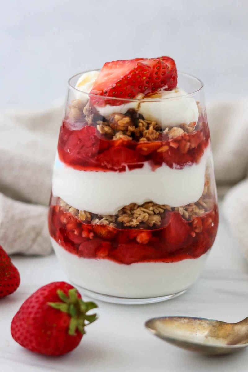 Strawberries And Cream Parfaits