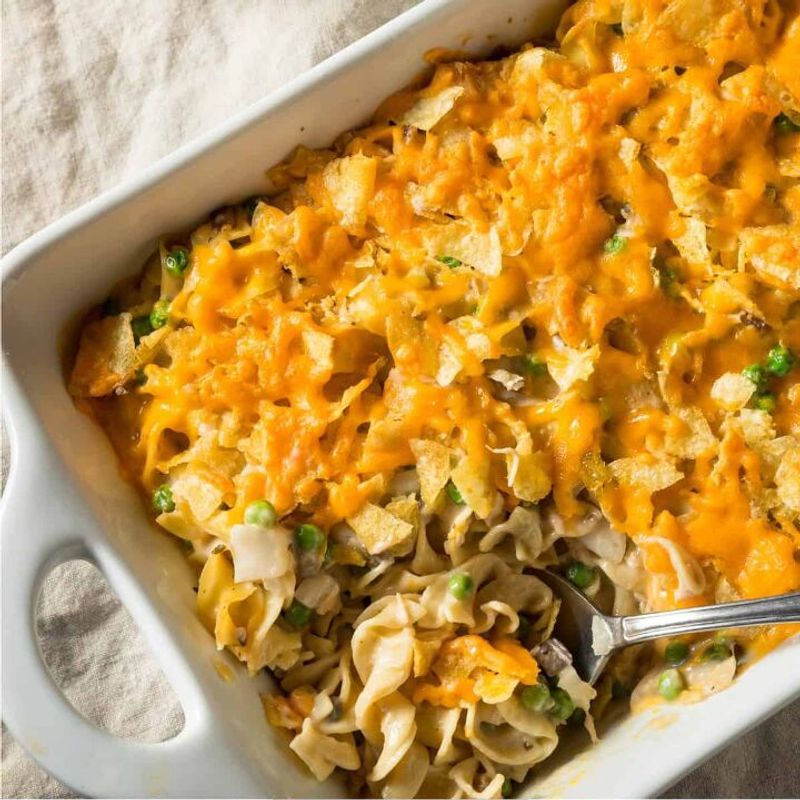 Old-Fashioned Tuna Mornay with Crunchy Chip Topping
