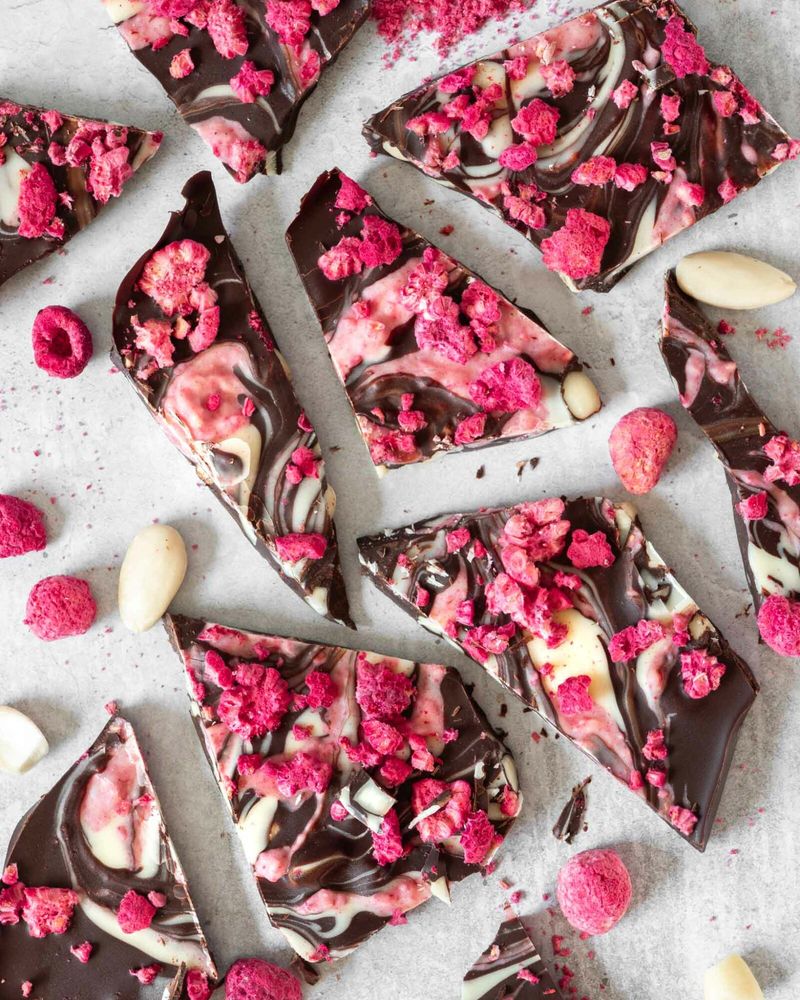 Raspberry Chocolate Bark Topping