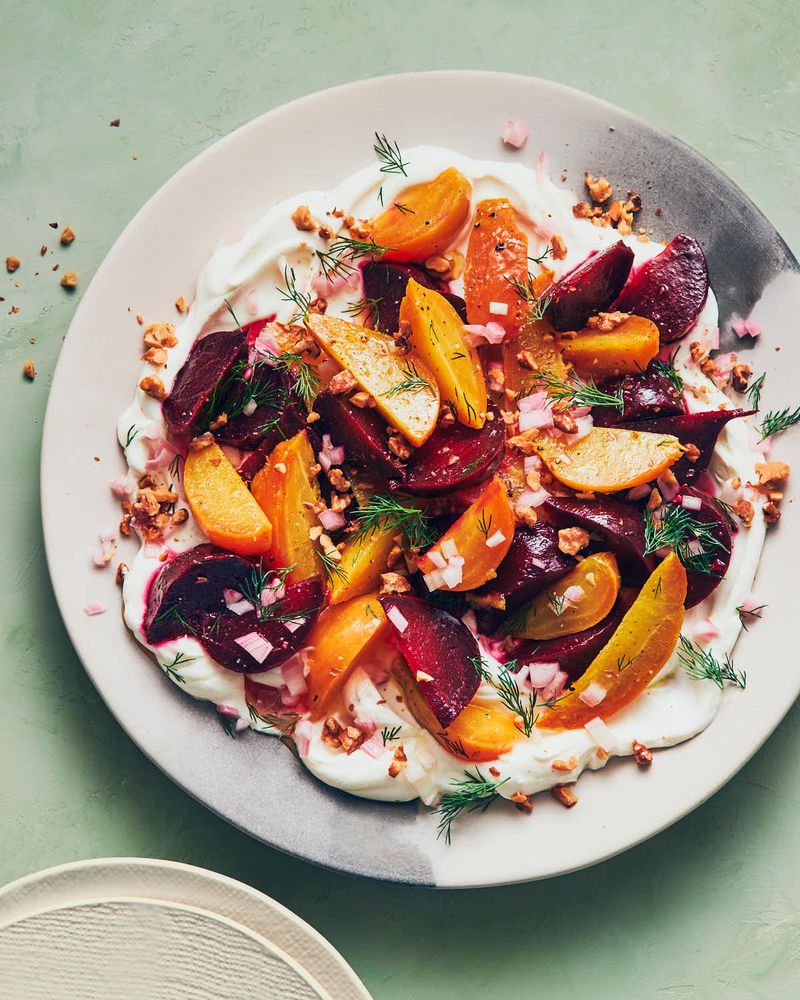 Roasted Beets With Garlic Yogurt
