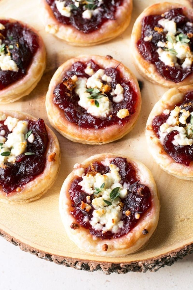 Cranberry Goat Cheese Tarts