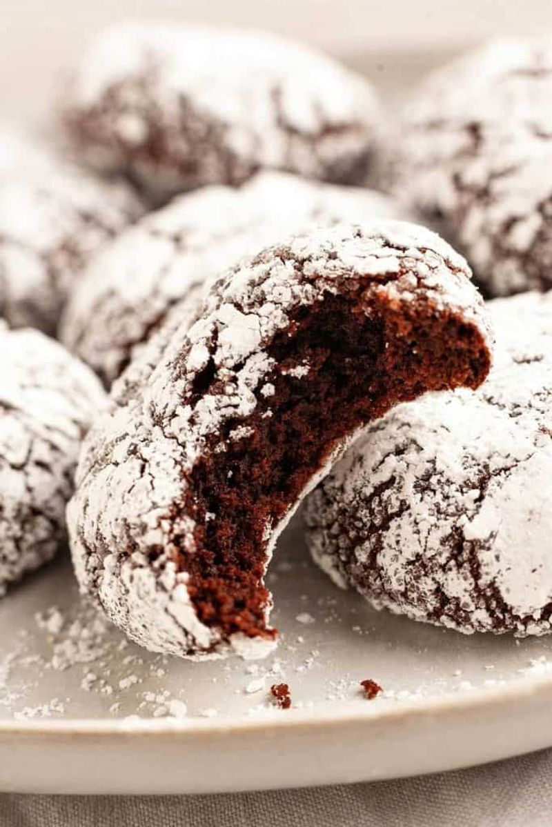 Double Chocolate Espresso Crinkle Cookies