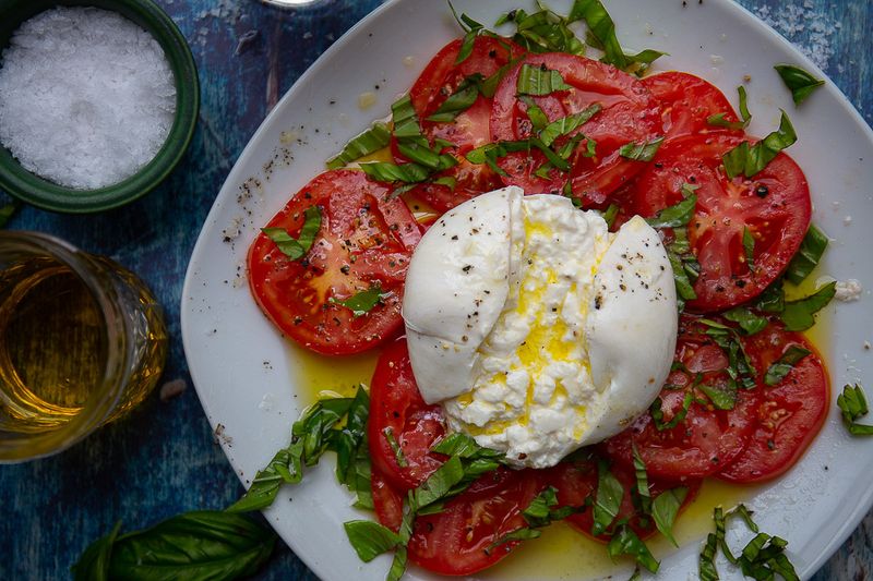Keto Caprese Salad with Burrata