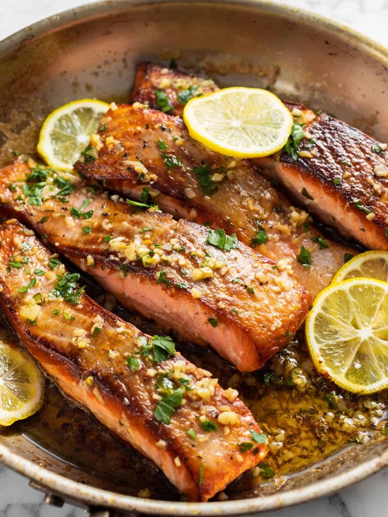 Salmon with Lemon and Garlic