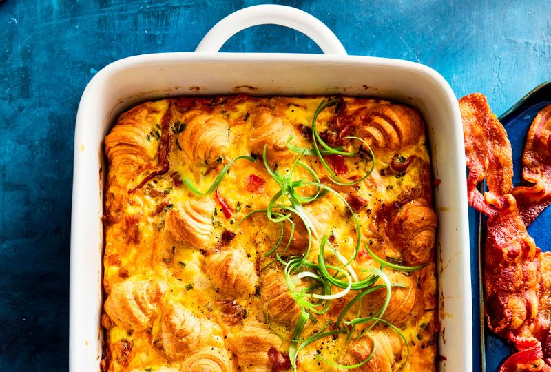 Bacon, Cheddar, and Scallion Crescent Casserole