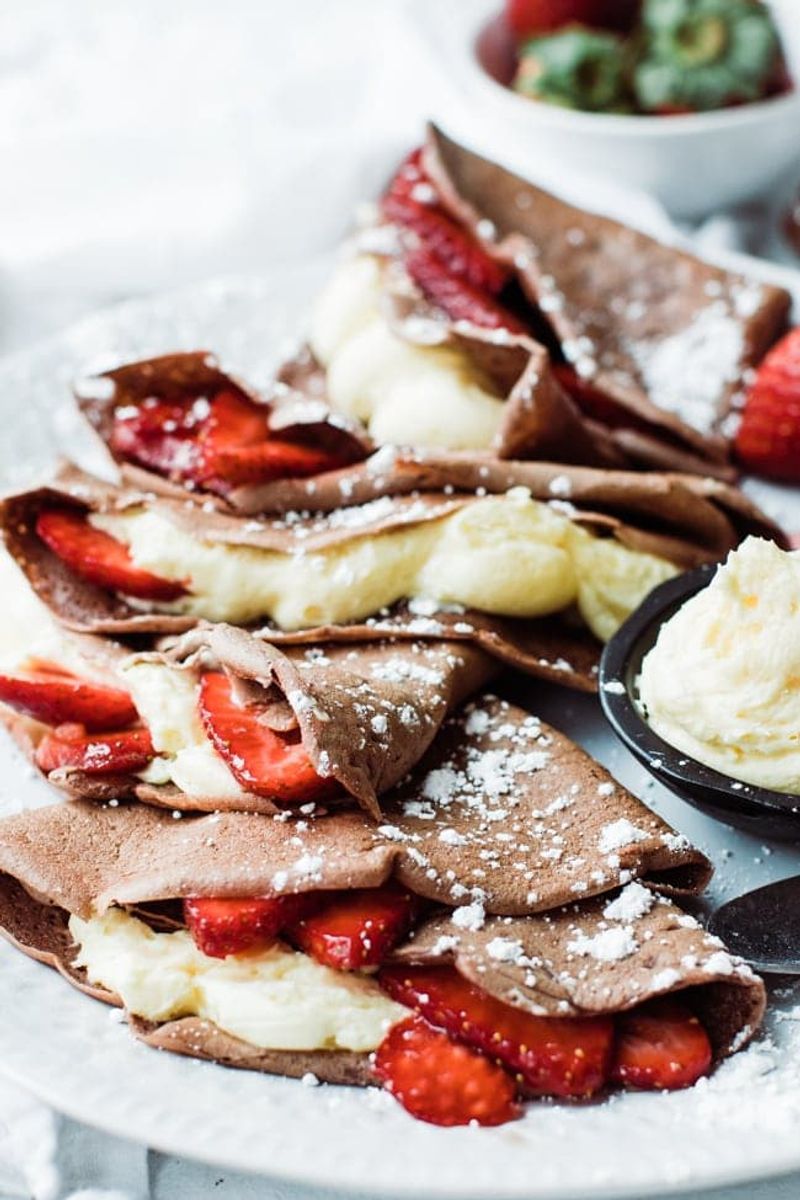 Pudding-stuffed Crepes