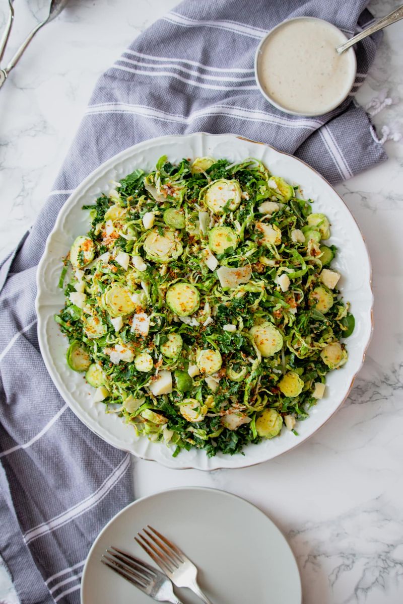 Shaved Brussels Sprouts + Caesar
