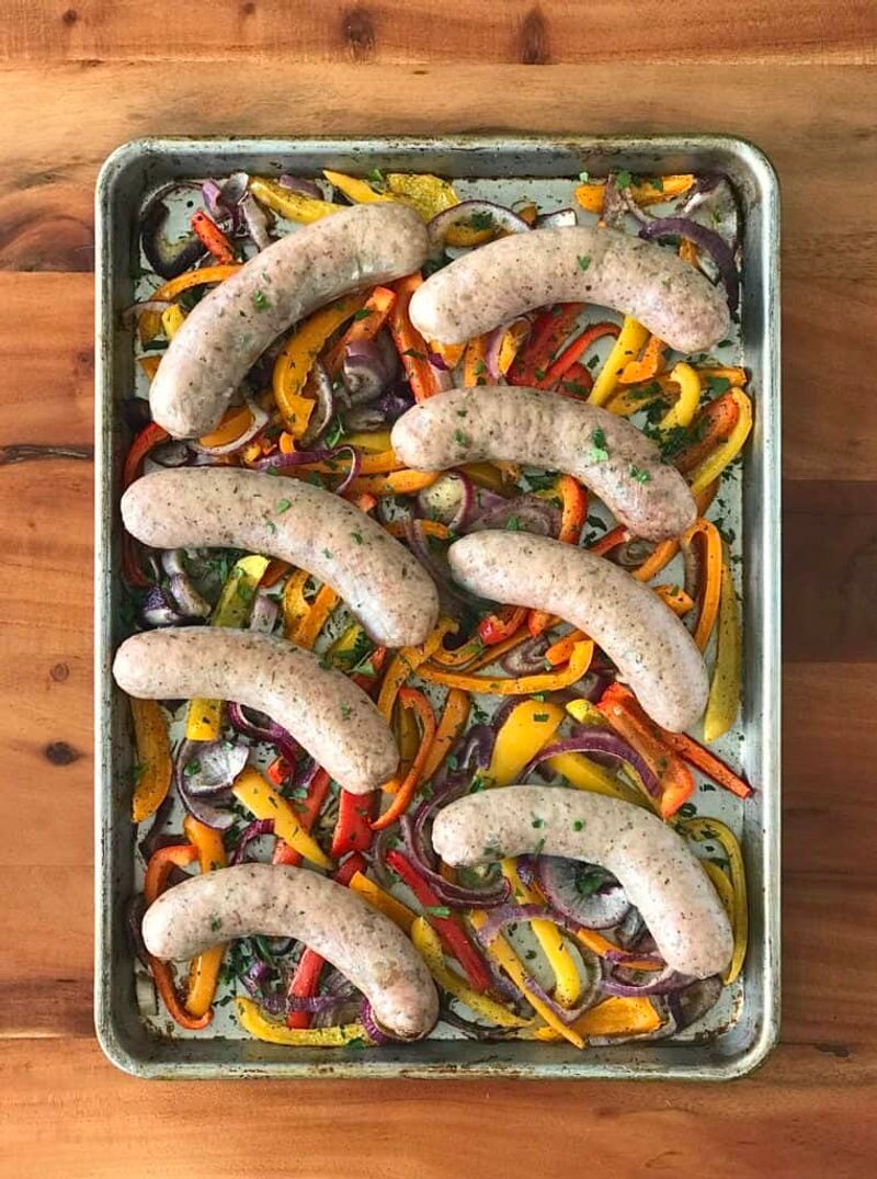 Keto Italian Sausage and Pepper Sheet Pan Meal