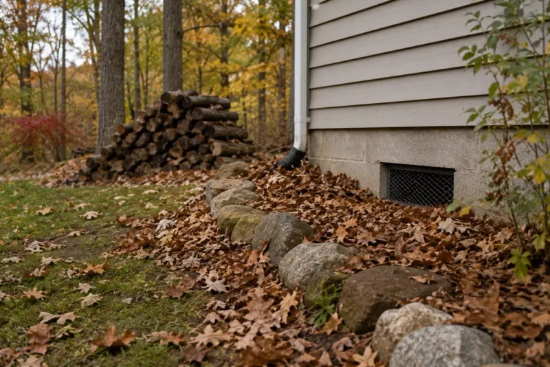 Make the area around the house less inviting