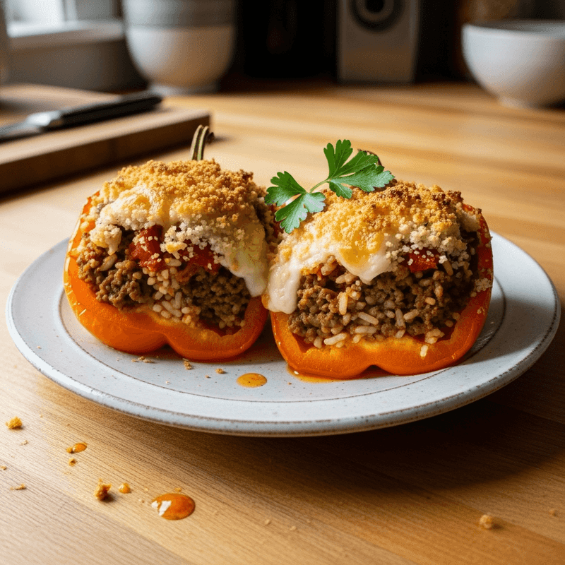 Smoked stuffed peppers